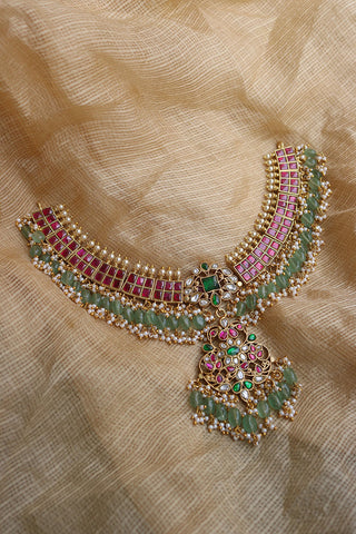 Jadau Squares Close Neck Set