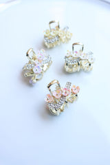 Small Bow Floral Claw clip