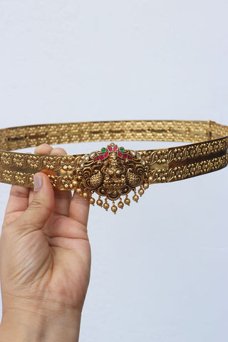 Jadau Lakshmi Motif Belt