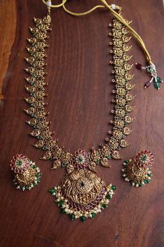 Paisley Lakshmi Matte Kundan Long Set