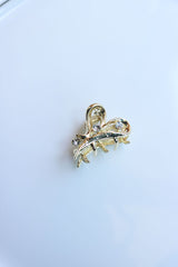 Gold Heart Curve Claw Clip