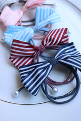 Stripe Bow Hair Tie