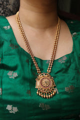 Peacock Flower Pendant Set