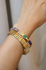 Gold Solid Elastic Bracelet