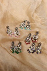 Victorian Peacock Tilak Earrings