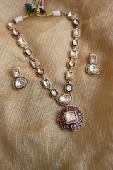 Kundan Enamel Ruby Necklace