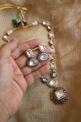 Kundan Enamel Ruby Necklace