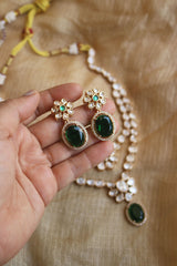 Two Layer Kundan Emerald Necklace
