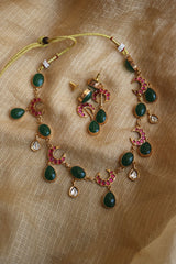 Semi Moon Ruby Necklace