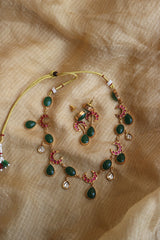 Semi Moon Ruby Necklace