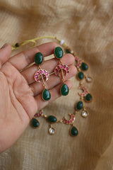 Semi Moon Ruby Necklace