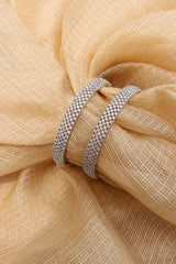 AD Silver Grid Bangles