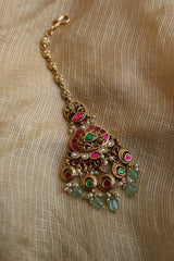 Jadau Triangle Drops Teeka