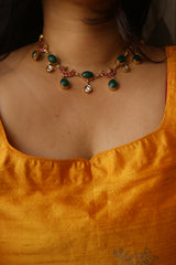 Semi Moon Ruby Necklace