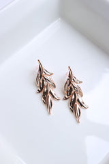 Rosegold Leaf Earrings