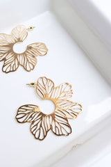 Statement Cutwork Flower Earrings