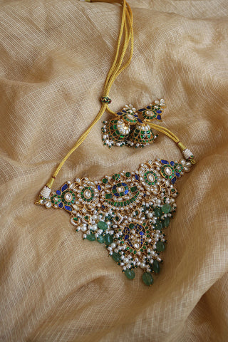 Statement Jadau Peacock Choker Set