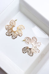 Statement Cutwork Flower Earrings