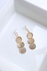 Gold Shell Drop Earrings