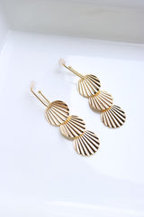 Gold Shell Drop Earrings