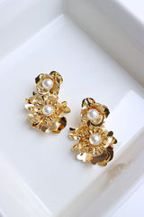 Big Flower Pearl Detachable Earrings