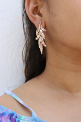 Rosegold Leaf Earrings