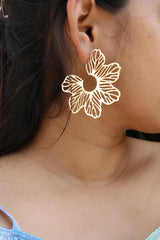 Statement Cutwork Flower Earrings