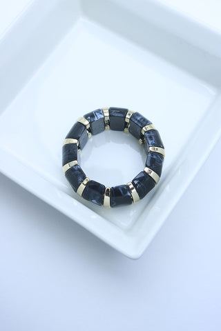 Black Marble Gold Bracelet