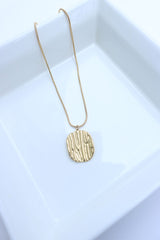 Gold Beaten Pendant Chain