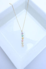 Multi Flower Stone Dainty Chain