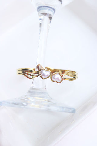 Stainless steel Pearl Heart Bracelet