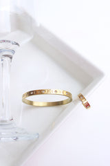 Bow Stone Bracelet Ring Set