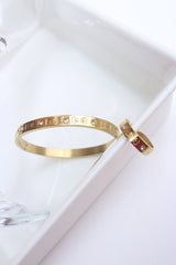 Bow Stone Bracelet Ring Set