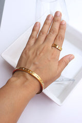 Bow Stone Bracelet Ring Set