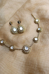 Classic Dull Gold Polki Style Set