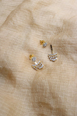 AD Flower Up-Down Earrings