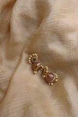Oval Pearl Spokes Jhumka