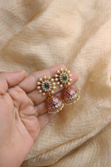 Oval Pearl Spokes Jhumka