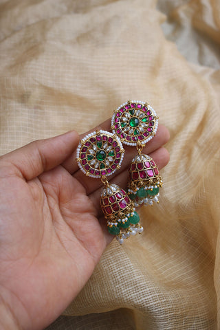 Jadau Chakra Jhumkas