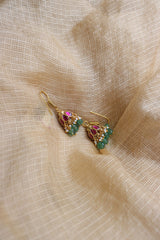 Jadau Ruby Tilak Jhumkas