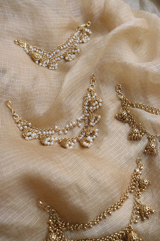 Jhumka Pearl Ear Chain