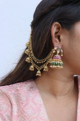 Jhumka Pearl Ear Chain