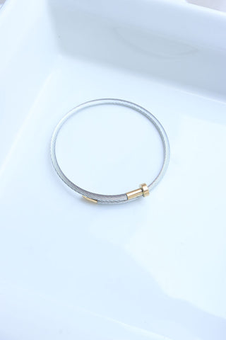 Silver Gold Delicate Rivet Bracelet