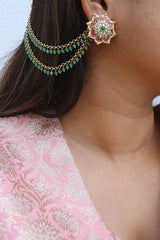 Jadau Star Flower Studs
