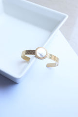 Gold Pearl Marble Bracelet