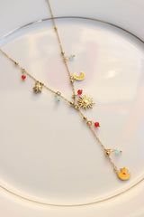 Moon Star Dainty Beads Chain