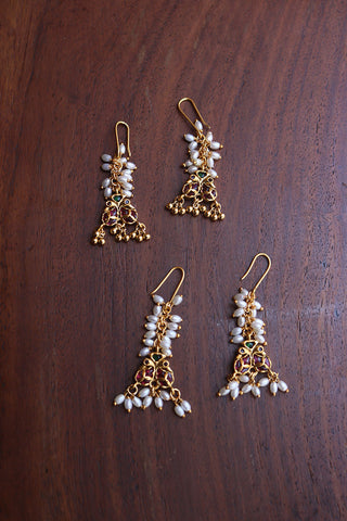 Kemp Cluster Hook Peacock Earrings