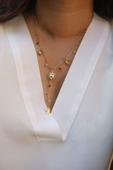 Moon Star Dainty Beads Chain