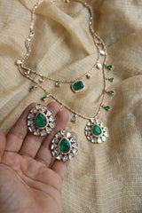 Emerald Layer Polki Set
