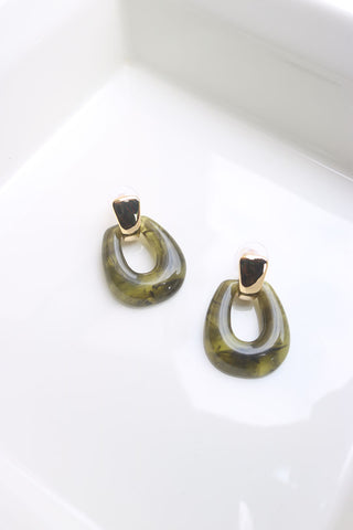 Olive Gold Earrings